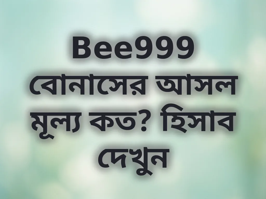 বোনাস হিসাব